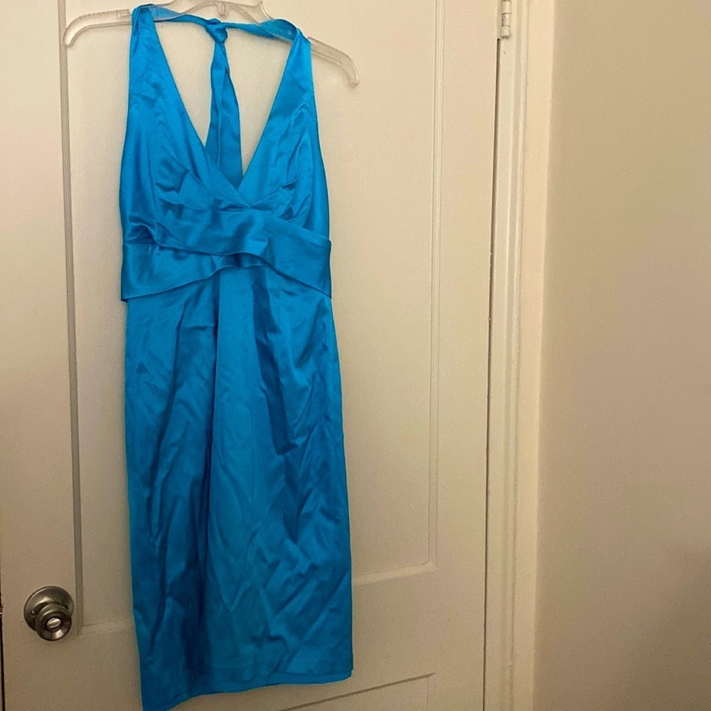 Donna Ricco blue backless dress size: 4